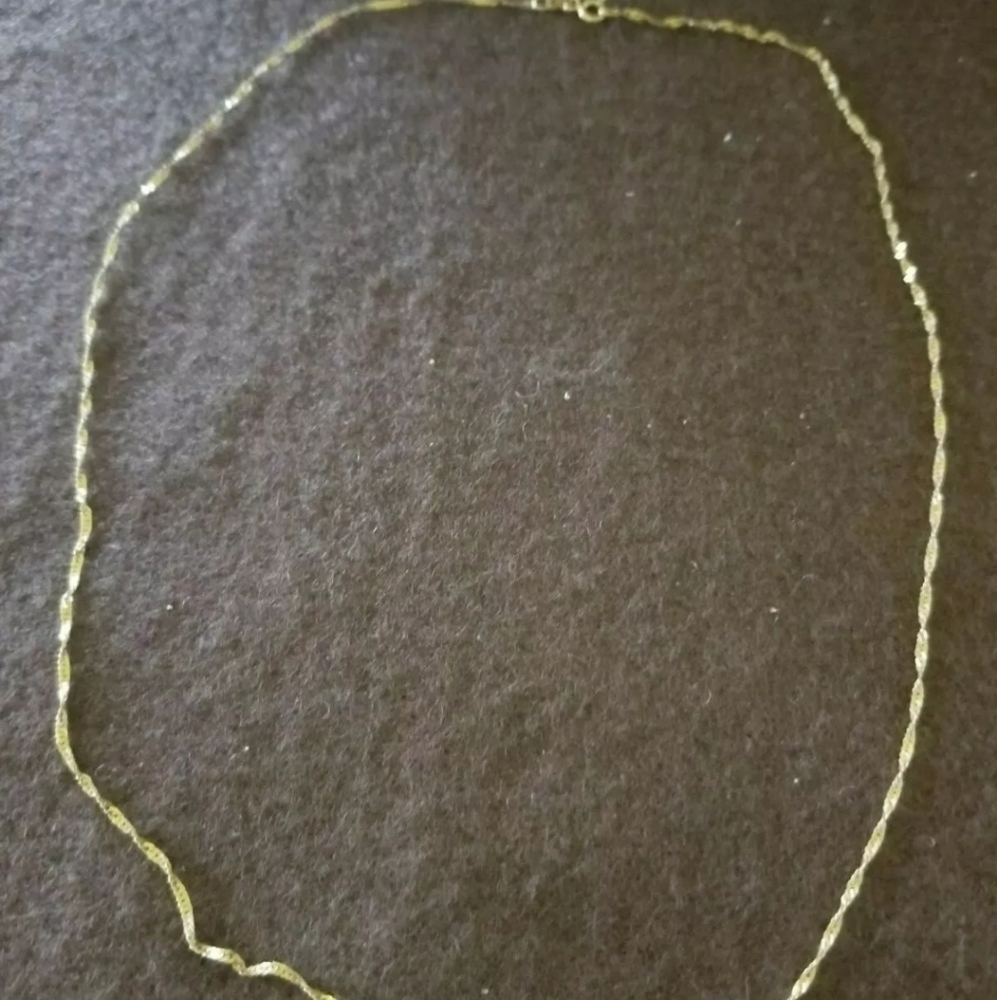 Solid 14k yellow gold twist necklace chain